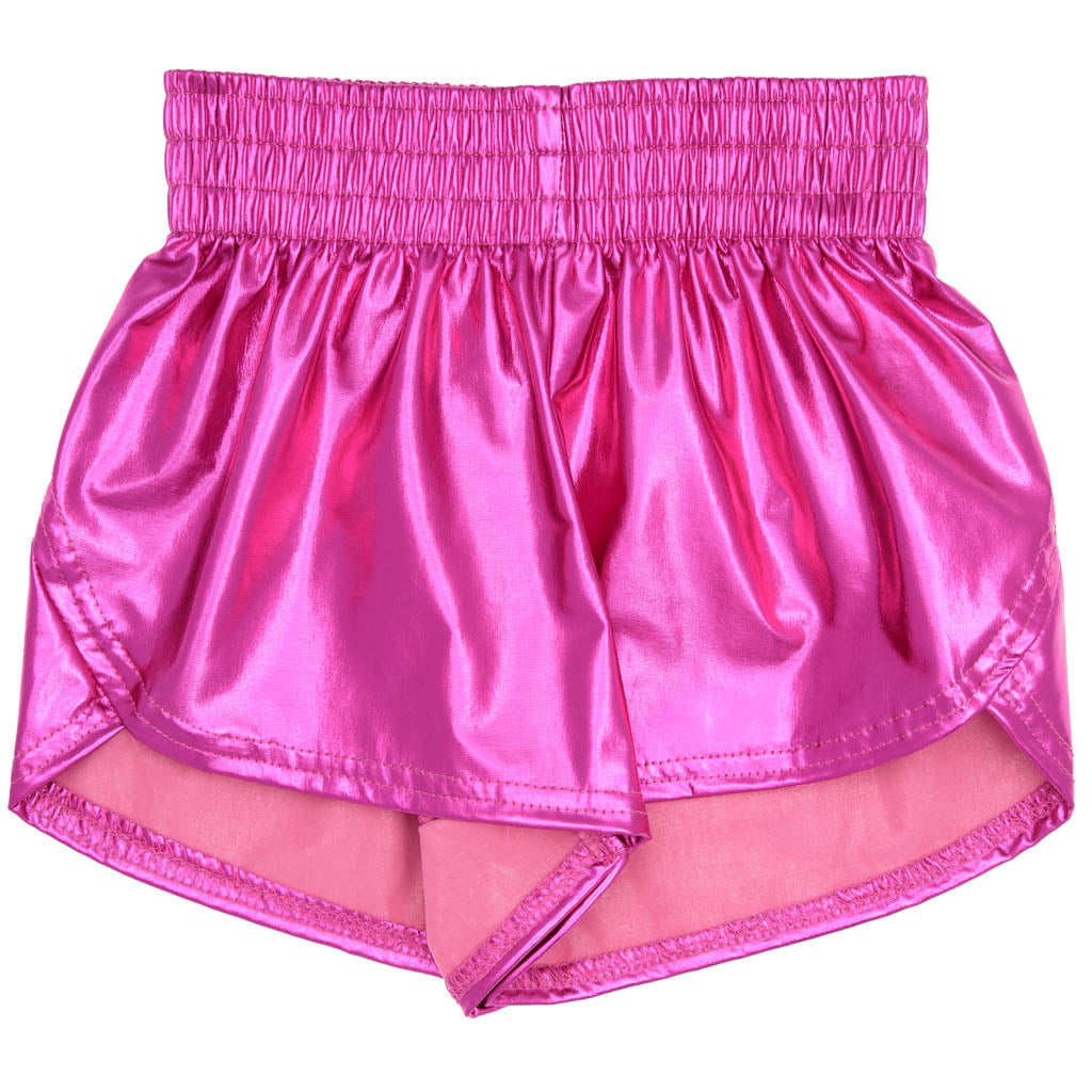 Steph Shorts in Metallic Hot Pink