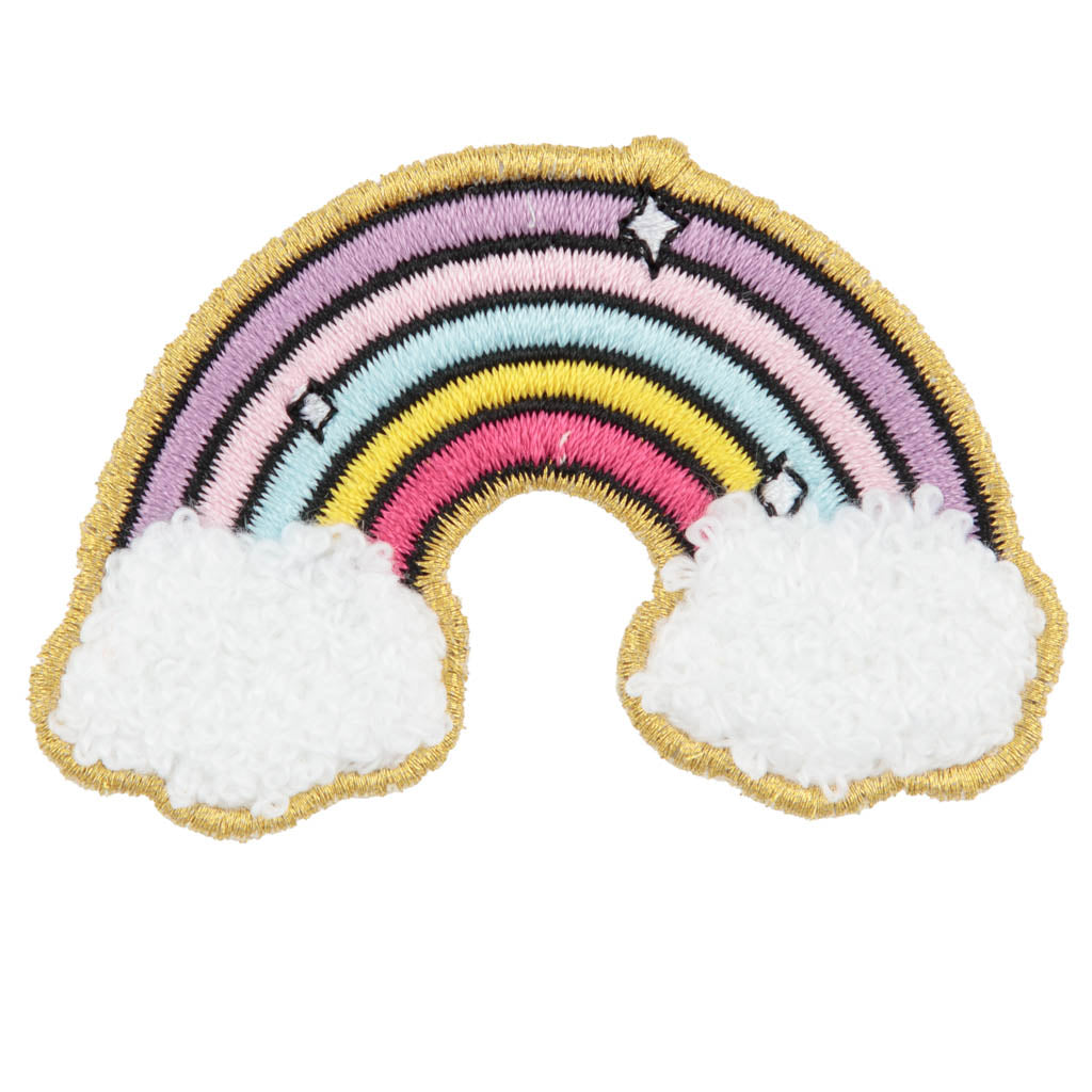 Rainbow chenille & embroidered Patch (Iron On) 2.75