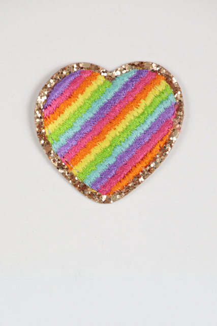 Heart 3D roller embroidered Patch (Iron On) 2.25