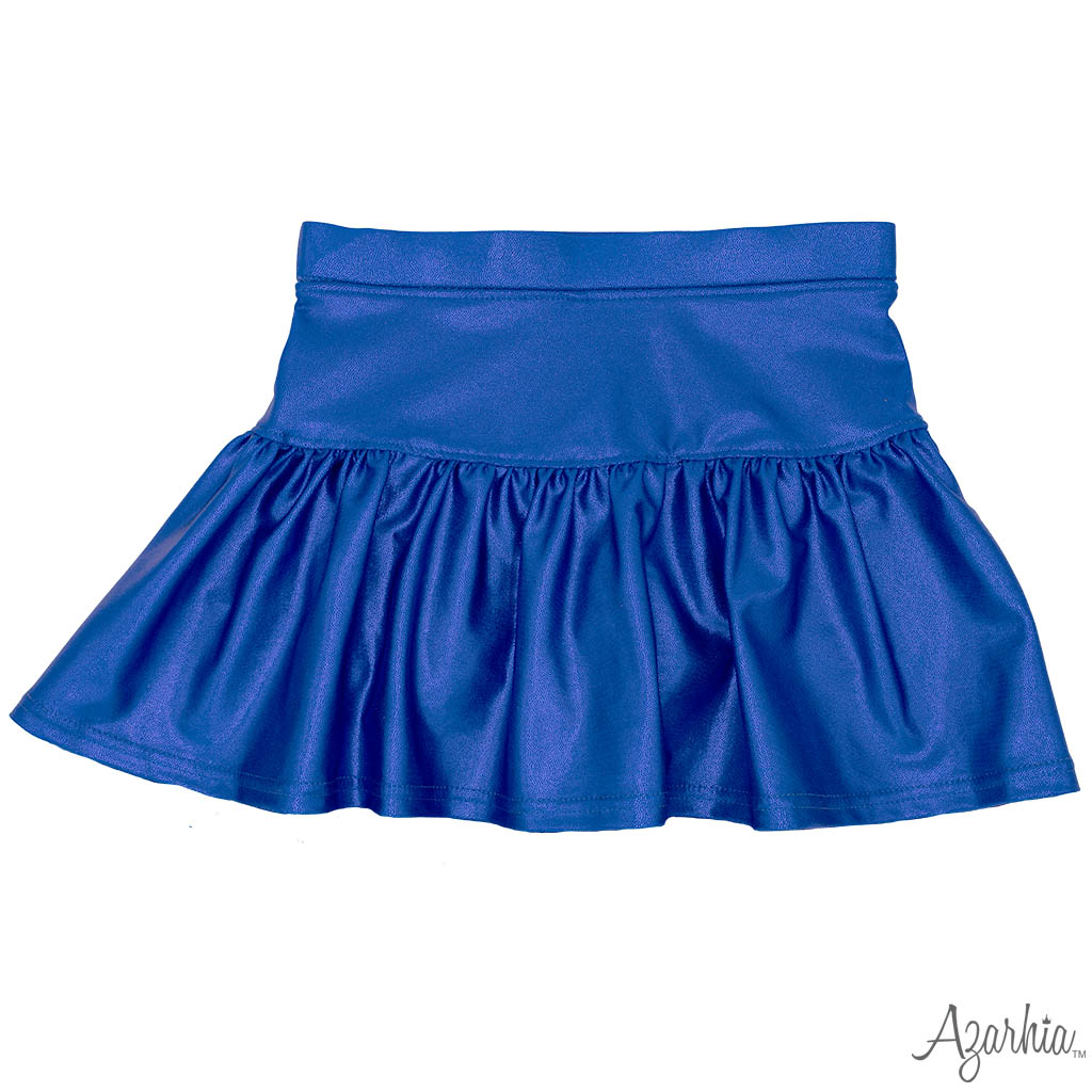Gathered Skort in Royal Shimmer