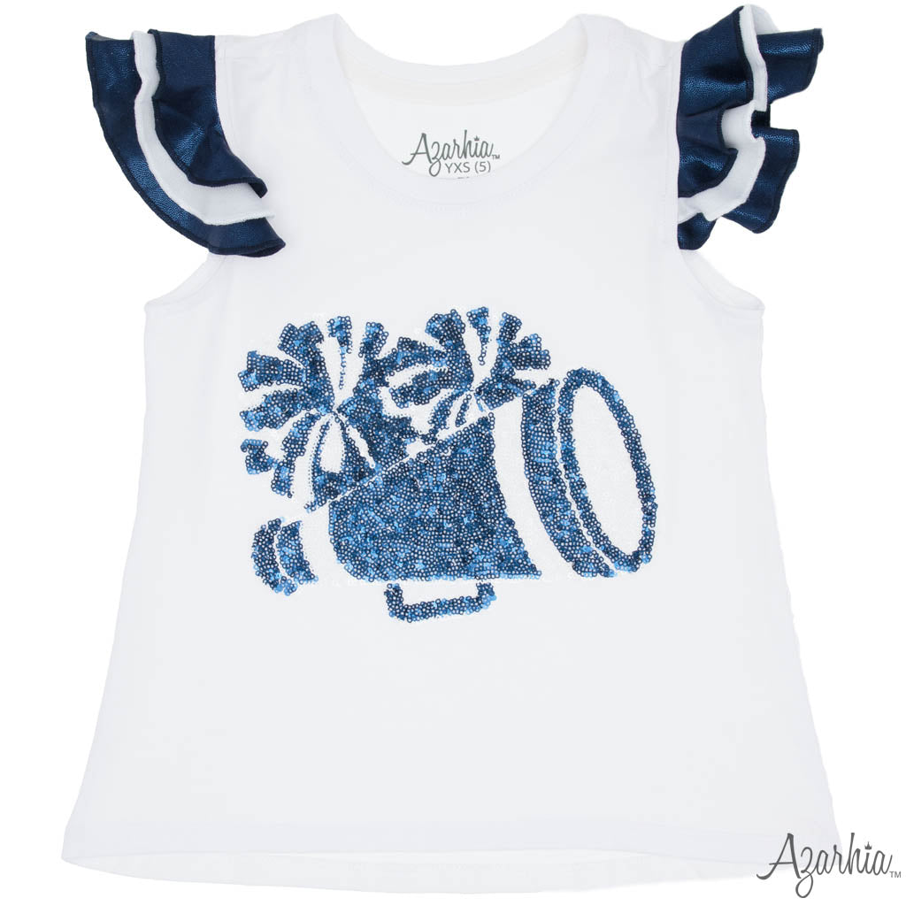 Gathered Skort in Navy Shimmer
