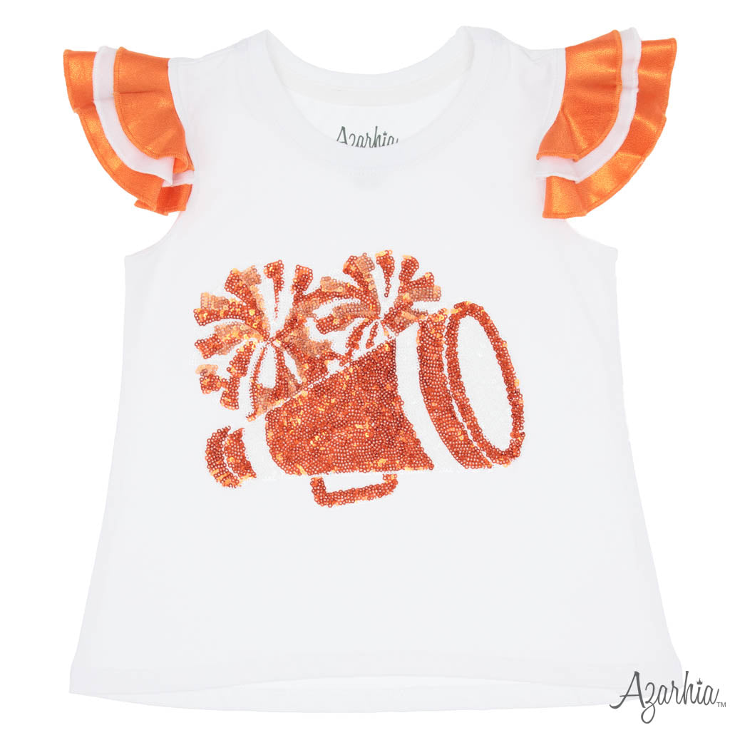 Gathered Skort in Orange Shimmer