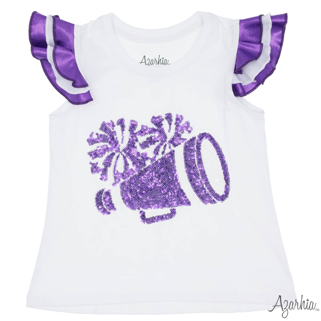 Gathered Skort in Purple Shimmer