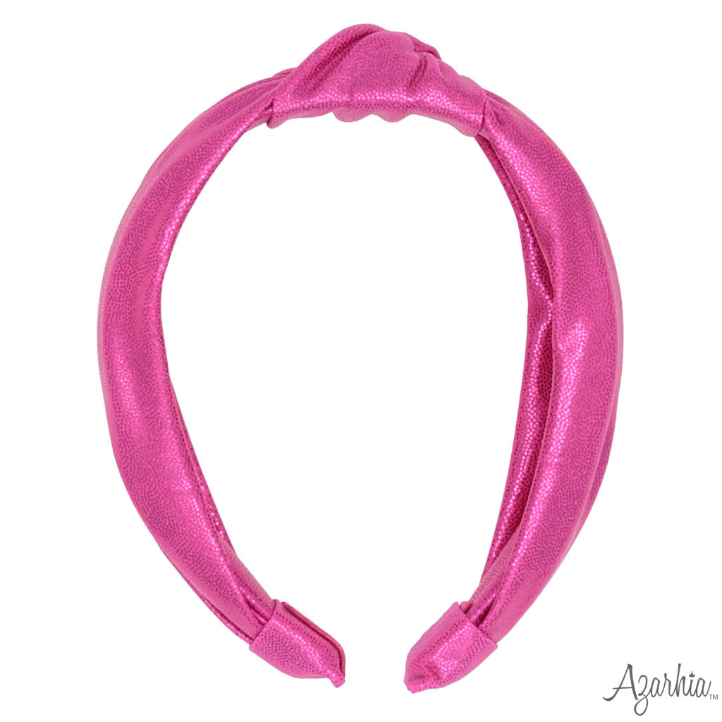Top Knot Headband in Hot Pink Shimmer