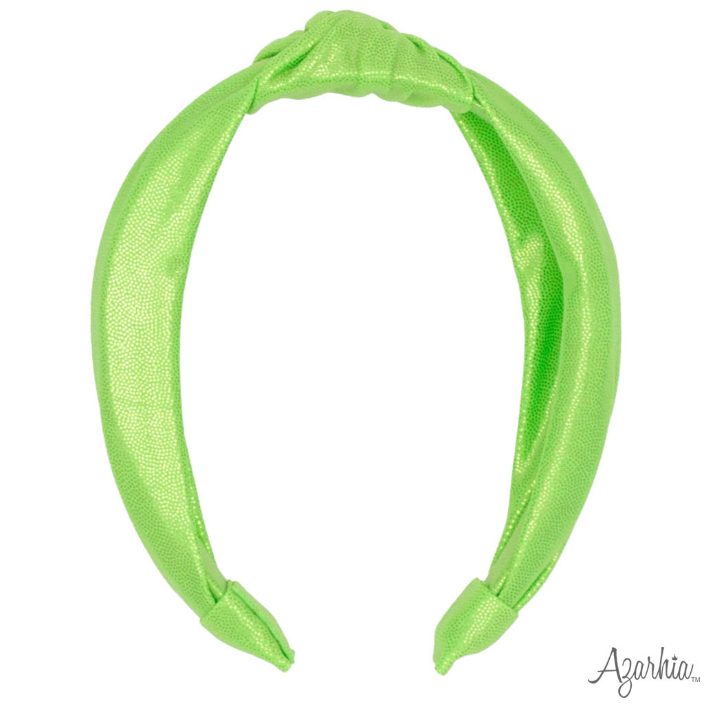 Top Knot Headband in Lime Shimmer