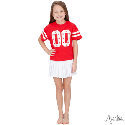 Glitter Double 00 Stars Boxy T Red