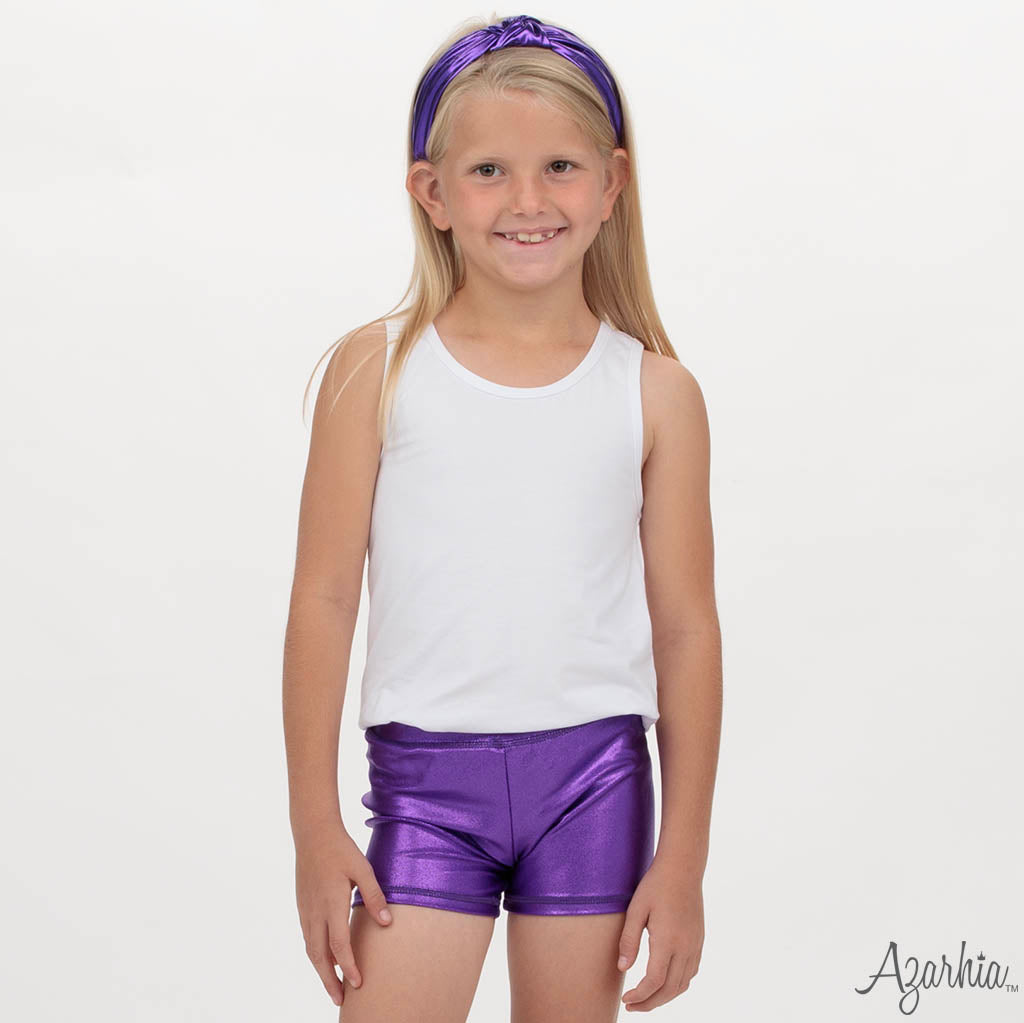 Top Knot Headband in Purple Shimmer