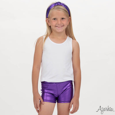 Top Knot Headband in Purple Shimmer