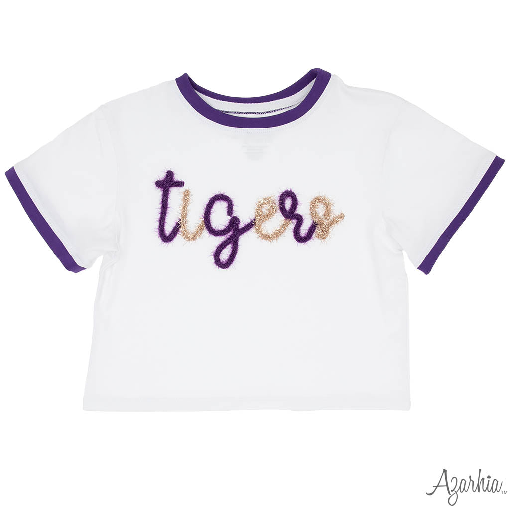 Tinsel Game Day Ringer Boxy T' Tigers