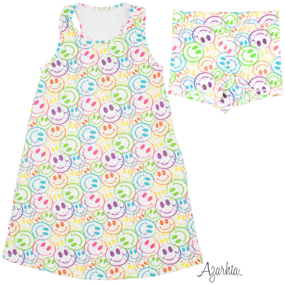 Izzy Tennis Dress & Shorts Splatter Smiley