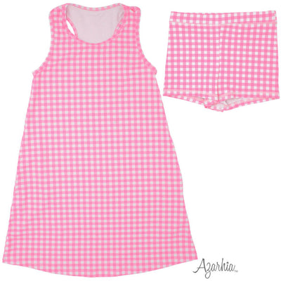 Racer Back Tank New Pink Gingham