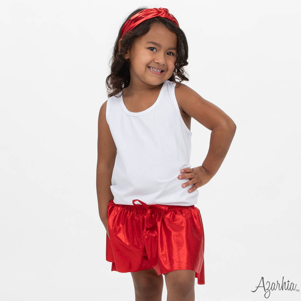 Top Knot Headband in Red Shimmer