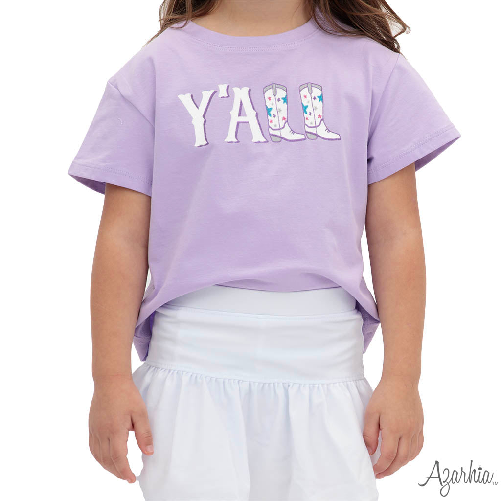 Rodeo Glitter Yall Lavender Boxy