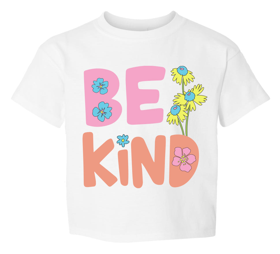 Be Kind Screen Print White Boxy T Spring 2