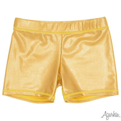 Shimmer Ruffle Sleeve Sequin Cheer in Gold