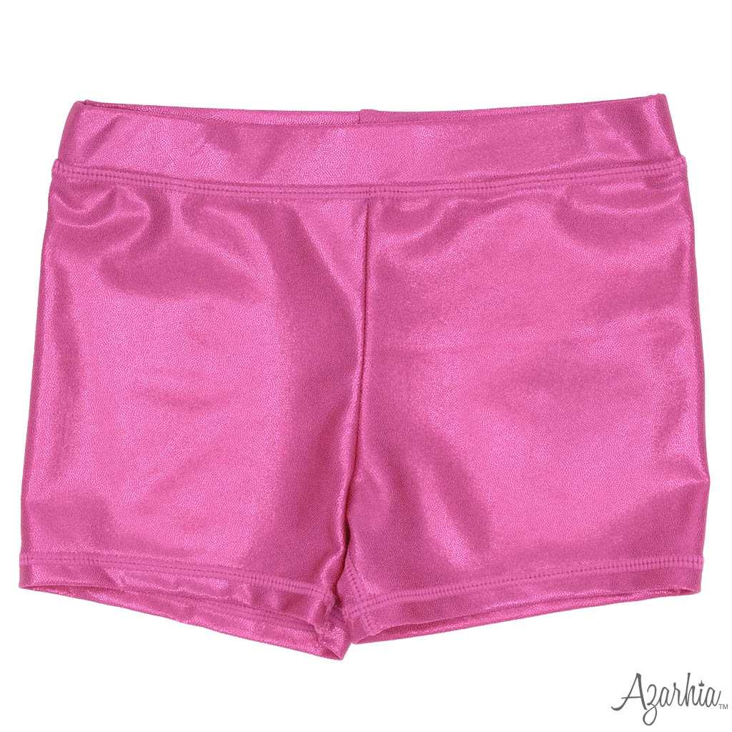 Shimmer Biker Short in Hot Pink