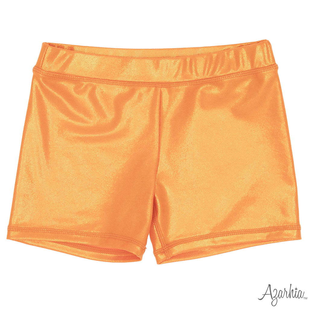 Shimmer Biker Short in Orange