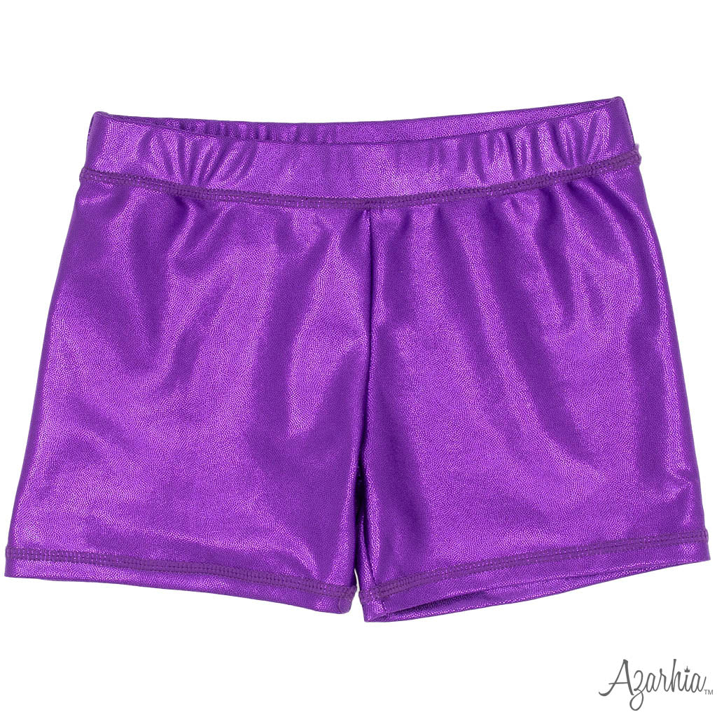 Shimmer Biker Short in Purple