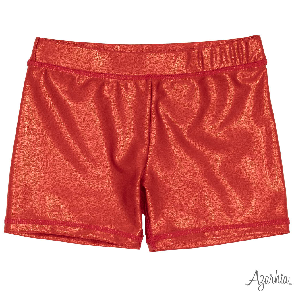 Shimmer Biker Short in Red