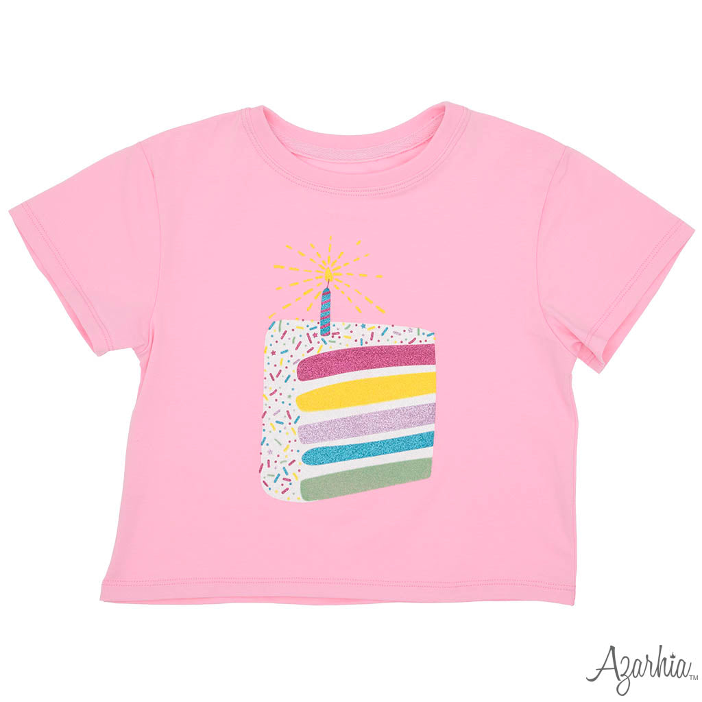 Birthday Girl in sequin on White Boxy