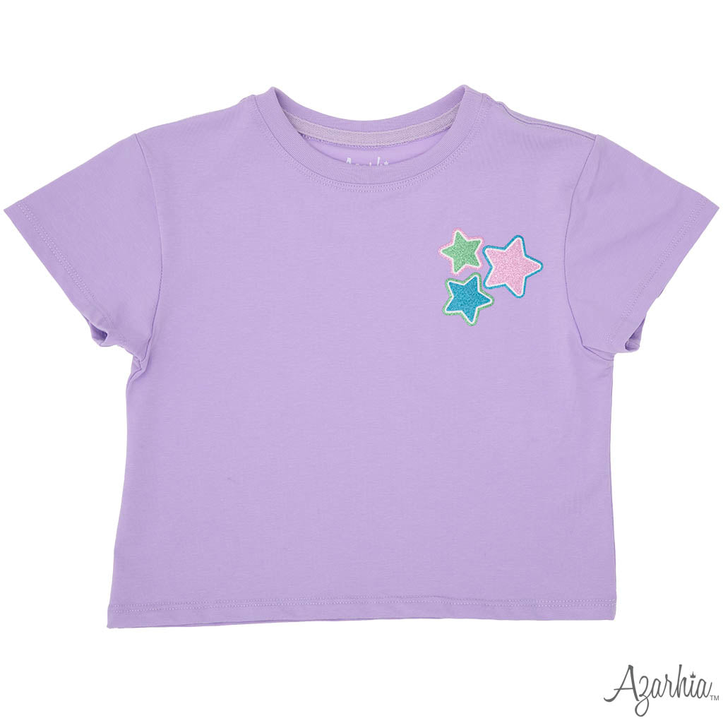 Glitter Stars Lavender Boxy – Azarhia