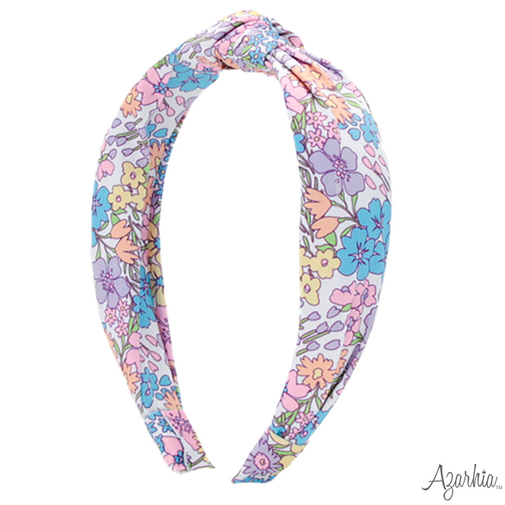 Top Knot Headband in Bright Floral