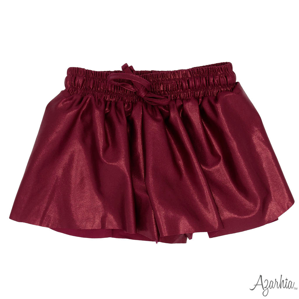 Shimmer Ruffle Sleeve Sequin Cheer in Maroon