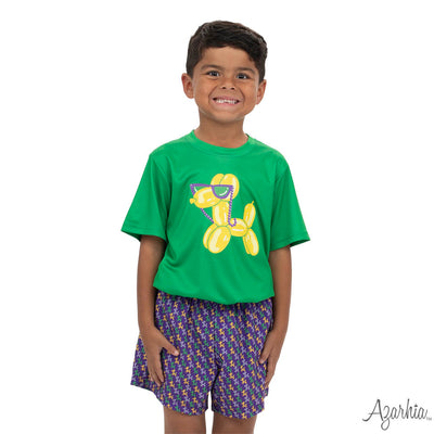 Mardi Gras Balloon Dog Green Drifit