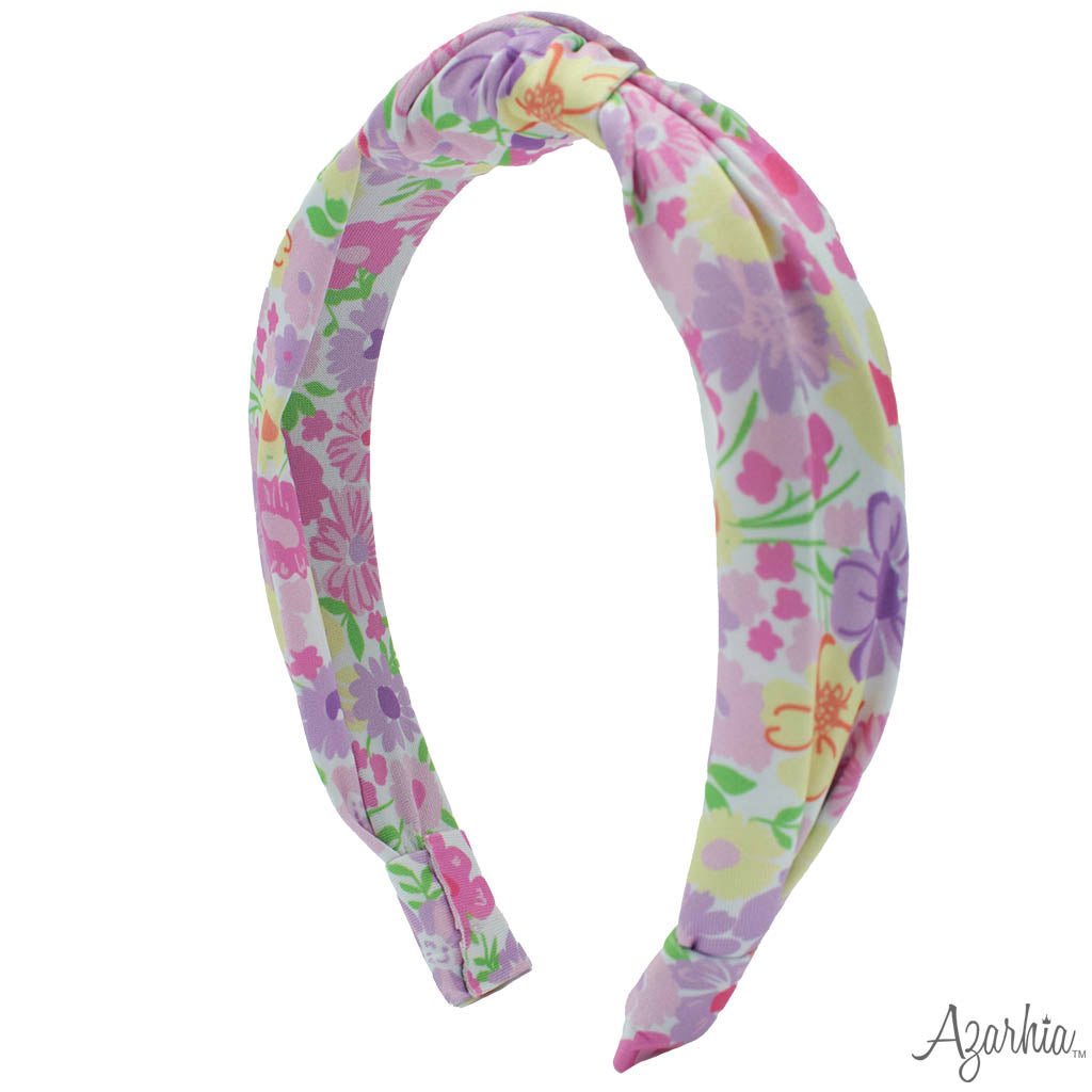 Top Knot Headband in Fall Flowers