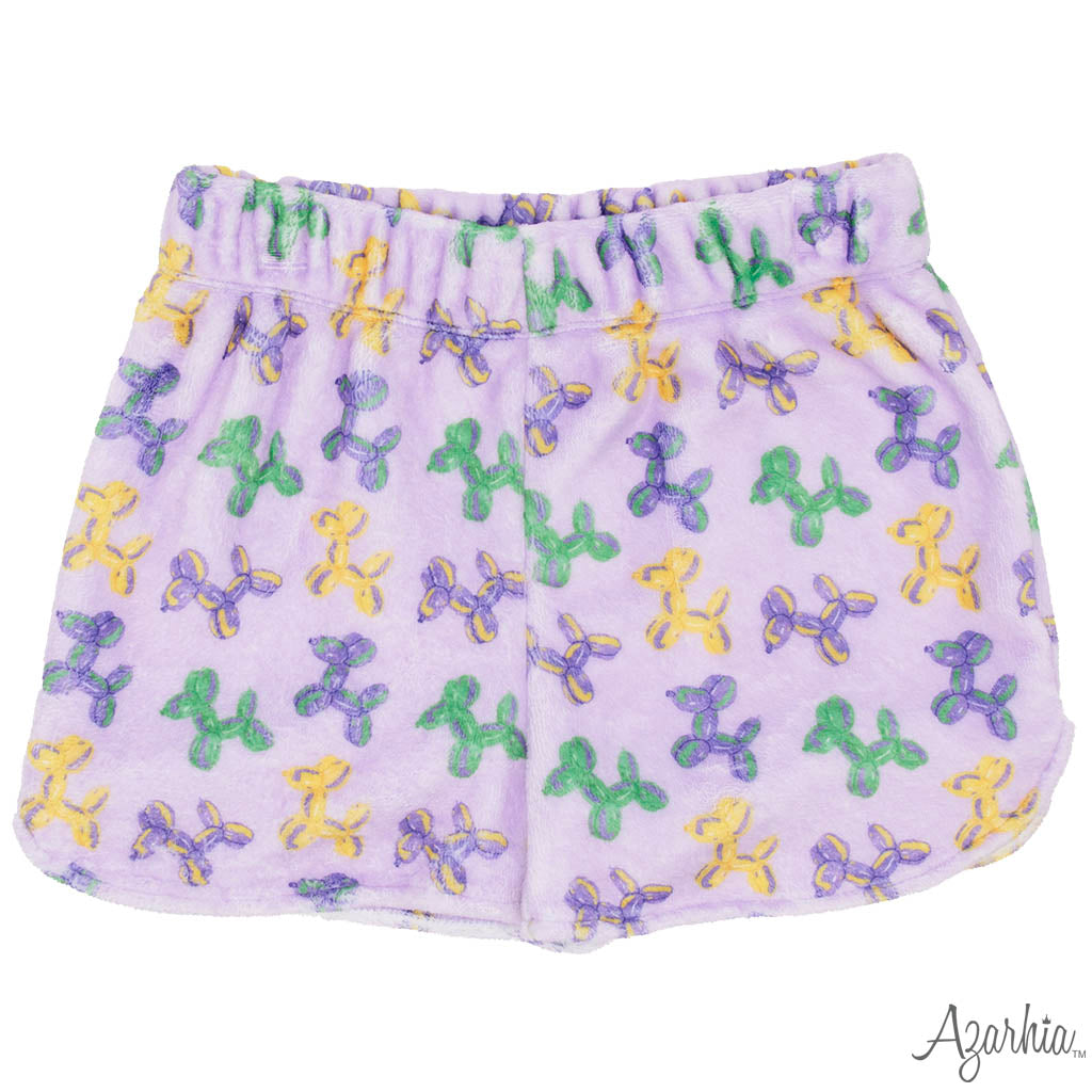 Mardi Gras Balloon Dog Screen Print White Boxy MG26