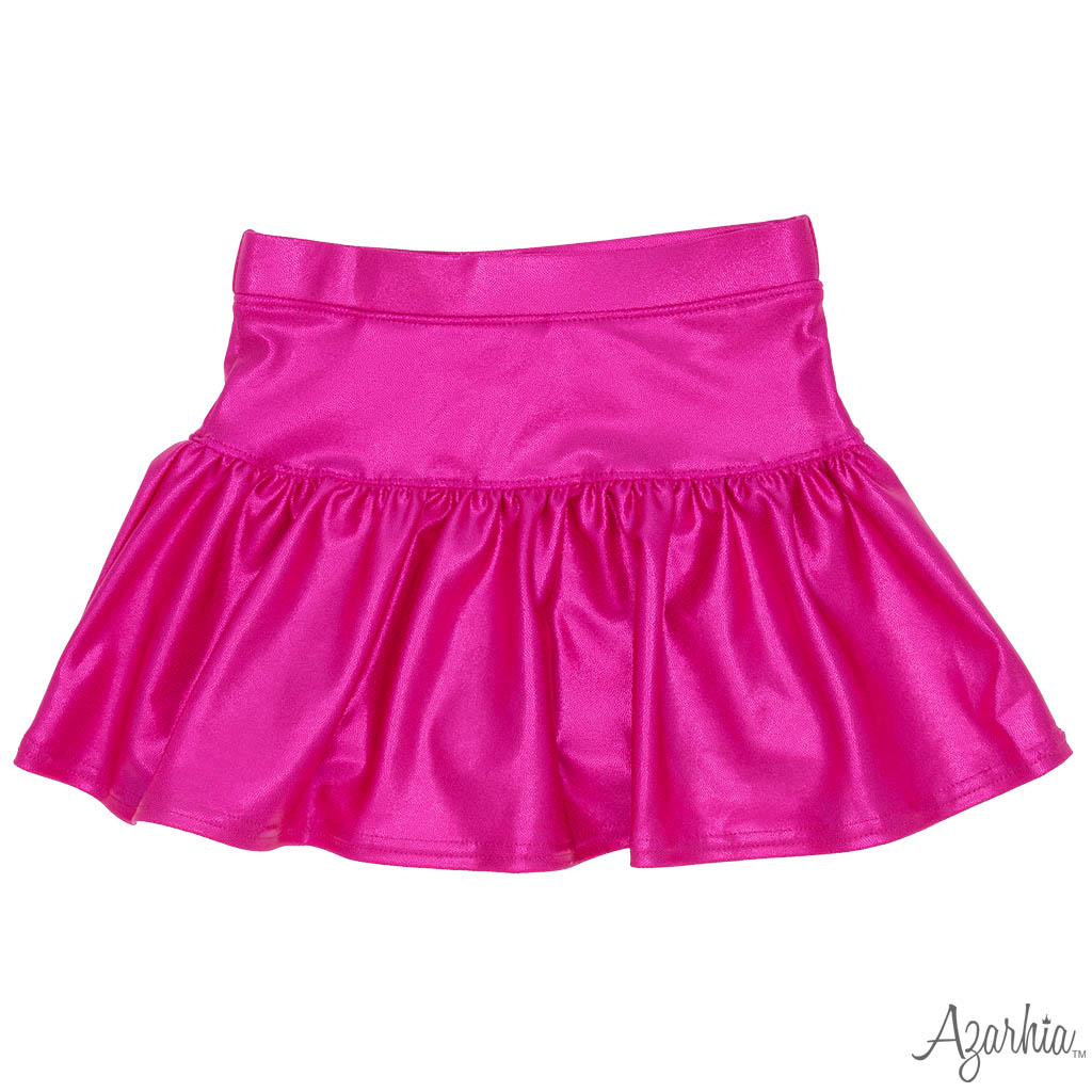 Gathered Skort in Hot Pink Shimmer