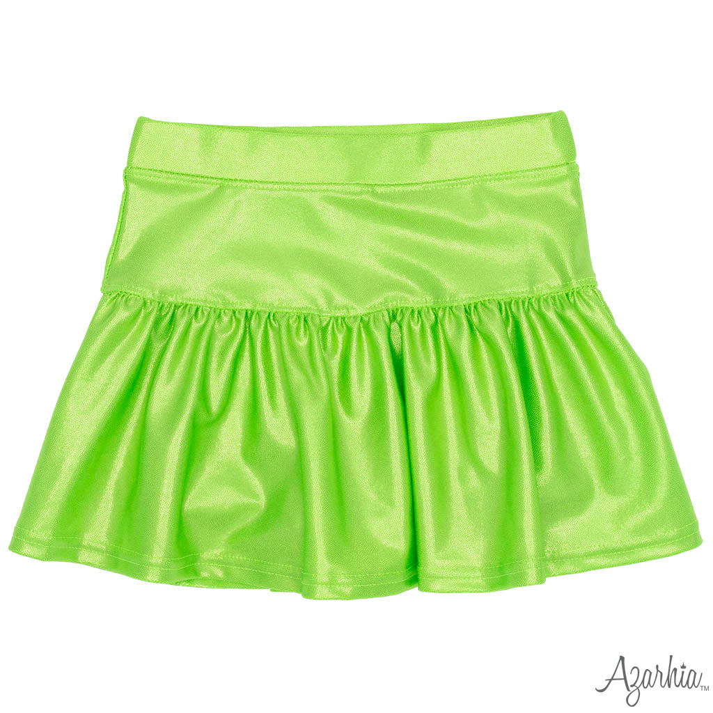 Gathered Skort in Lime Shimmer