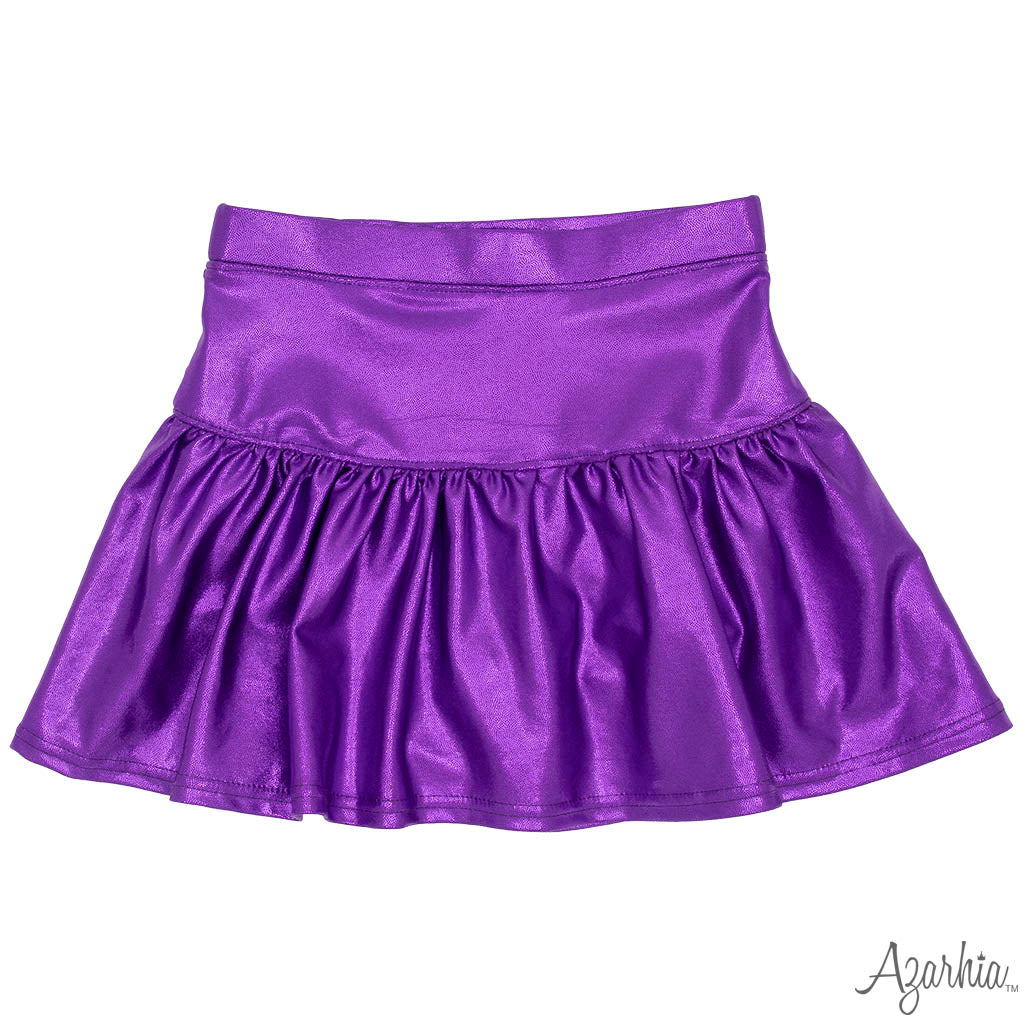 Gathered Skort in Purple Shimmer