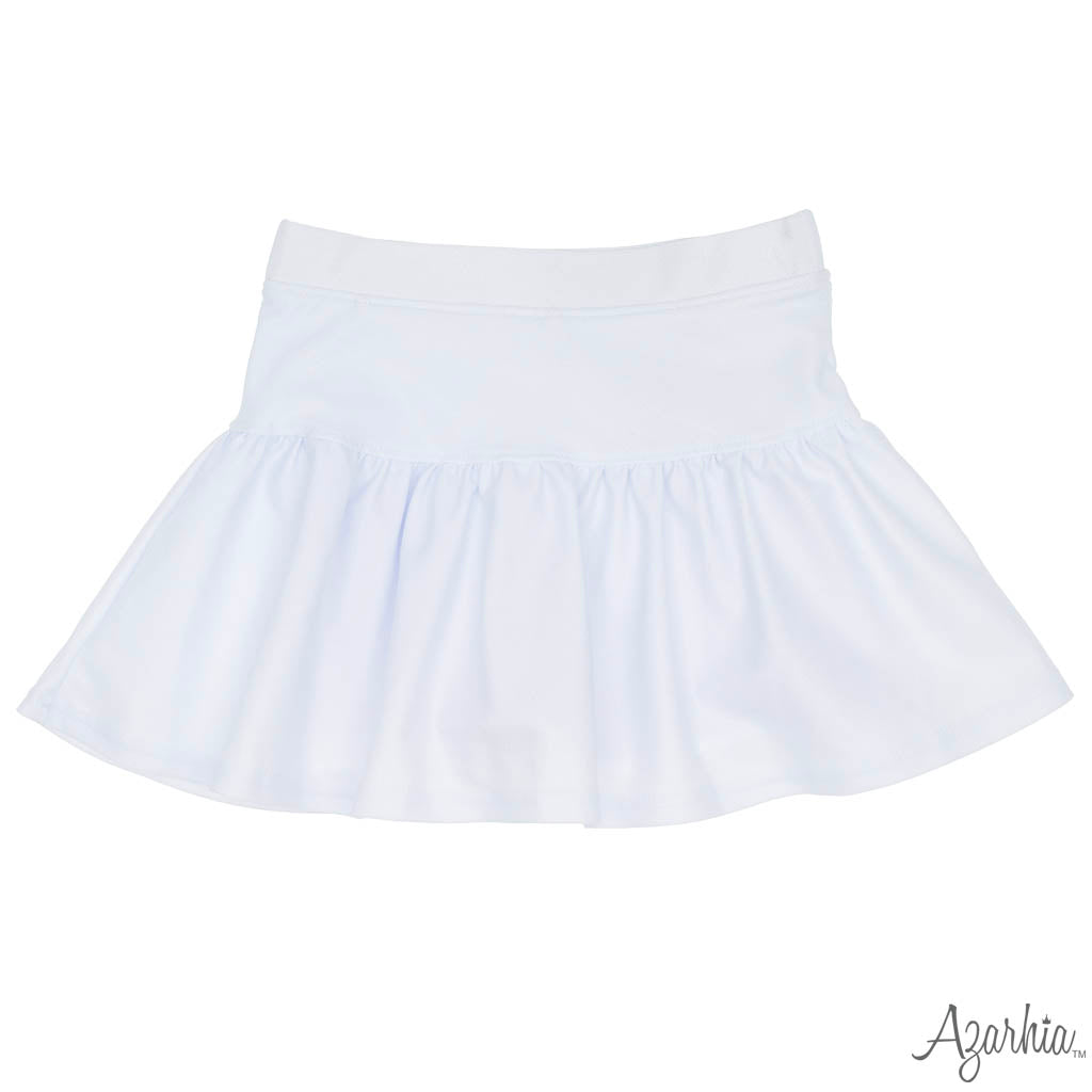 Gathered Skort in White Shimmer