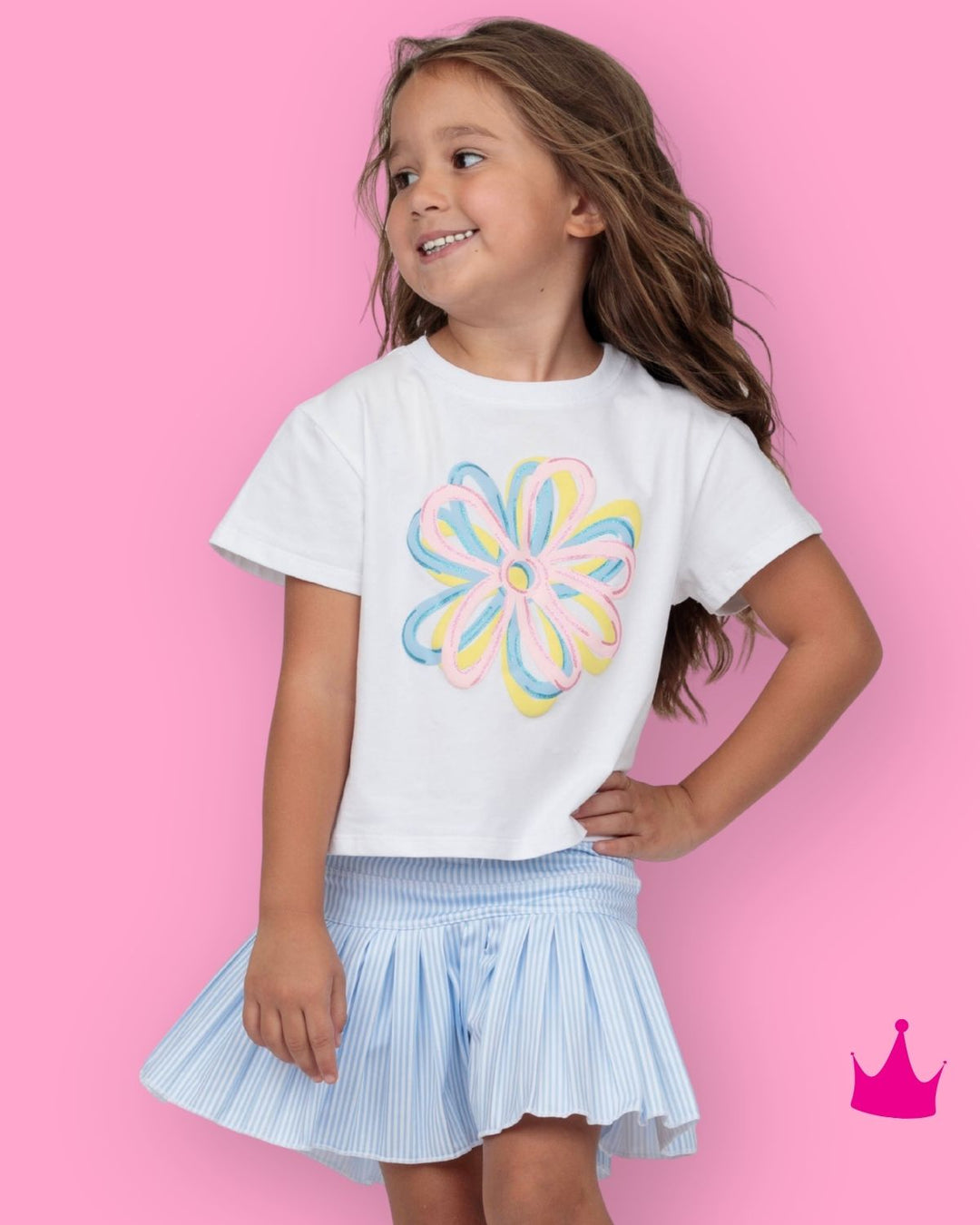 Light Blue Striped Mini Pleat Skort – Azarhia