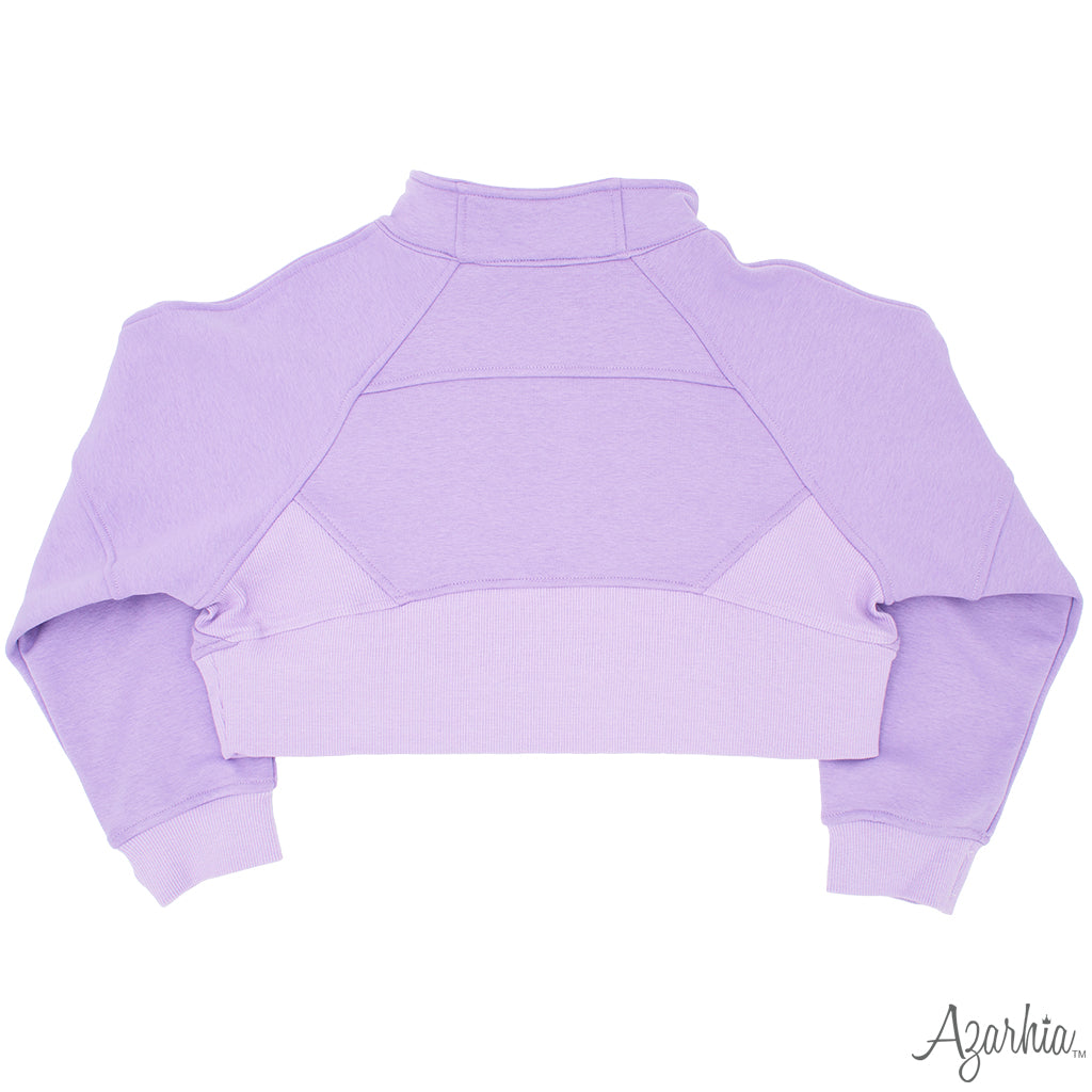サキナ lavender Oversized Cropped 1/4 Zip Sweatshirt in Lavender – Azarhia