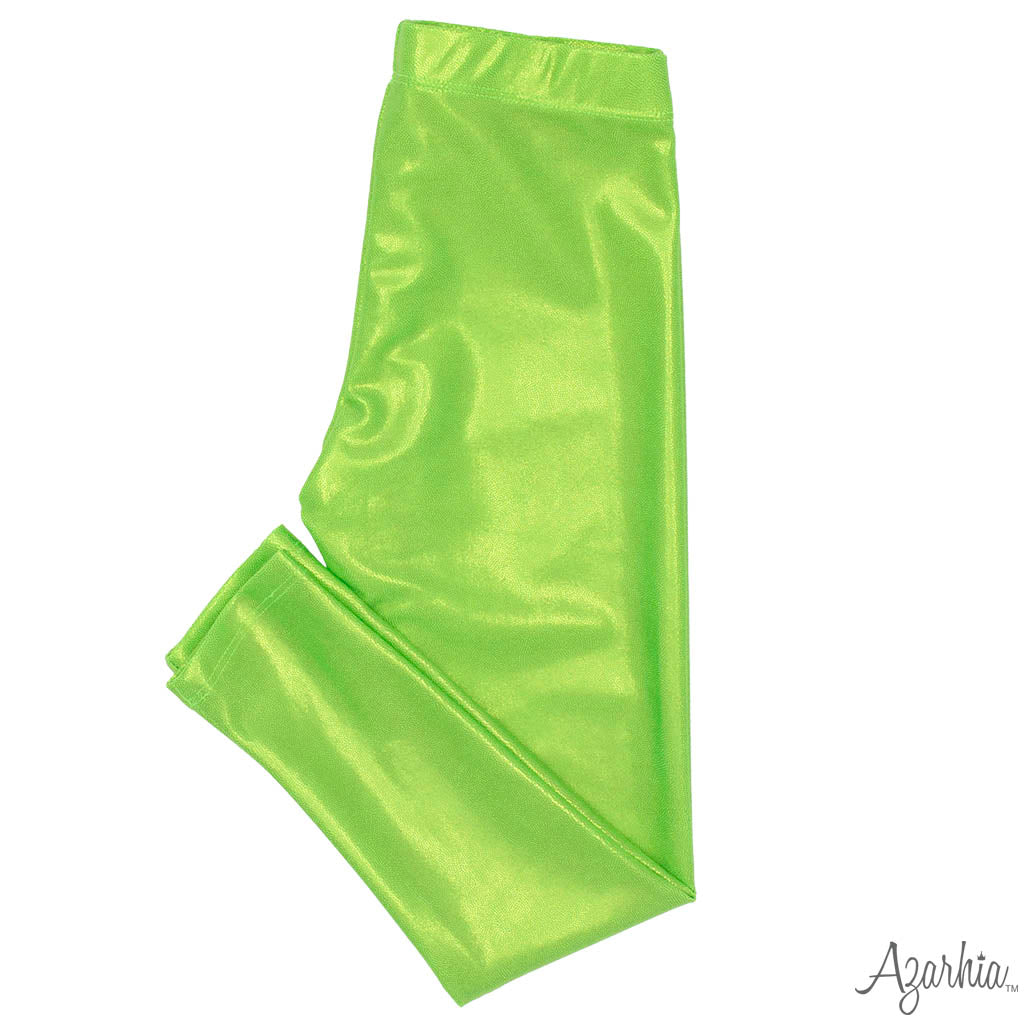 Shimmer Legging in Lime Green