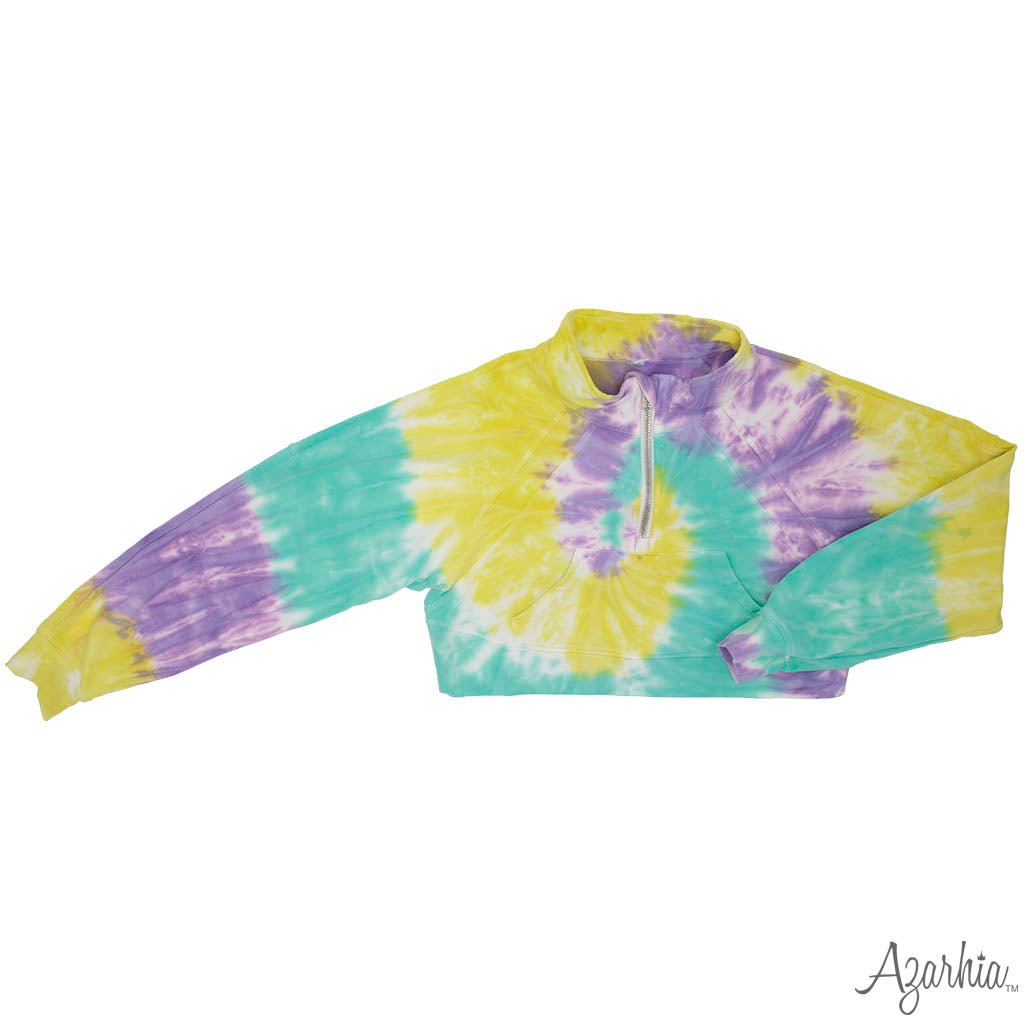 Mardi Gras Tie Dye Crop MG26