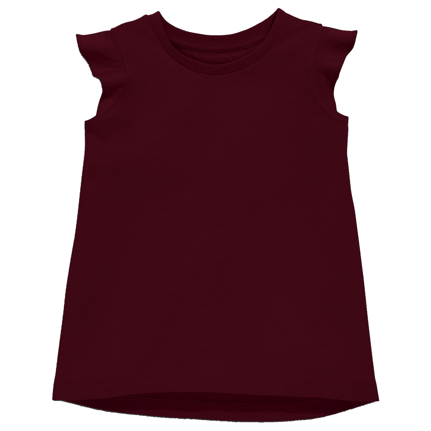 Ruffle Shirt in Maroon