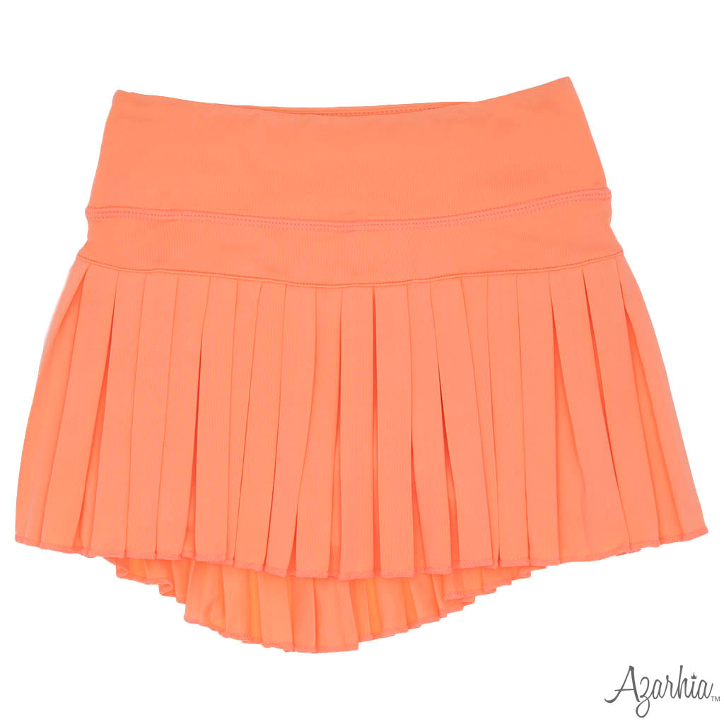 Mini Pleated Skort in Solid Melon