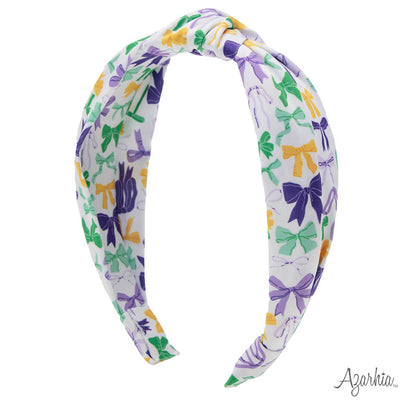 Mardi Gras Bows Screen Print White Boxy MG26