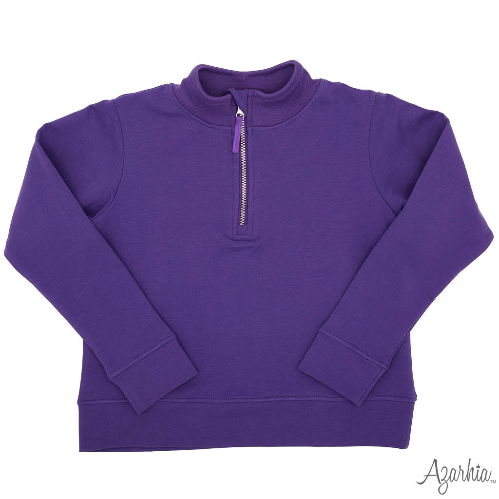 Quarter Zip French Terry- Unisex in Purple