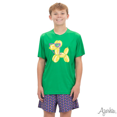 Mardi Gras Balloon Dog Green Drifit