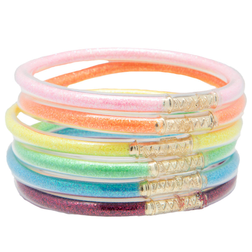 Rainbow Bangles Waterproof for Girls - Jewelry