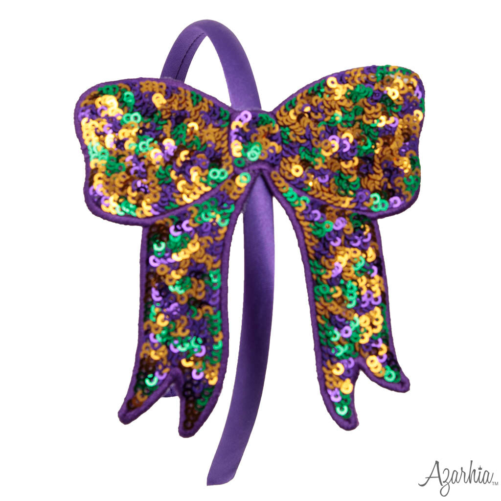 Mardi Gras Bows Screen Print White Boxy MG26