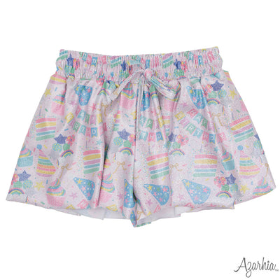 SHIMMER Birthday Collage Butterfly Flowy Short BIRTHDAY