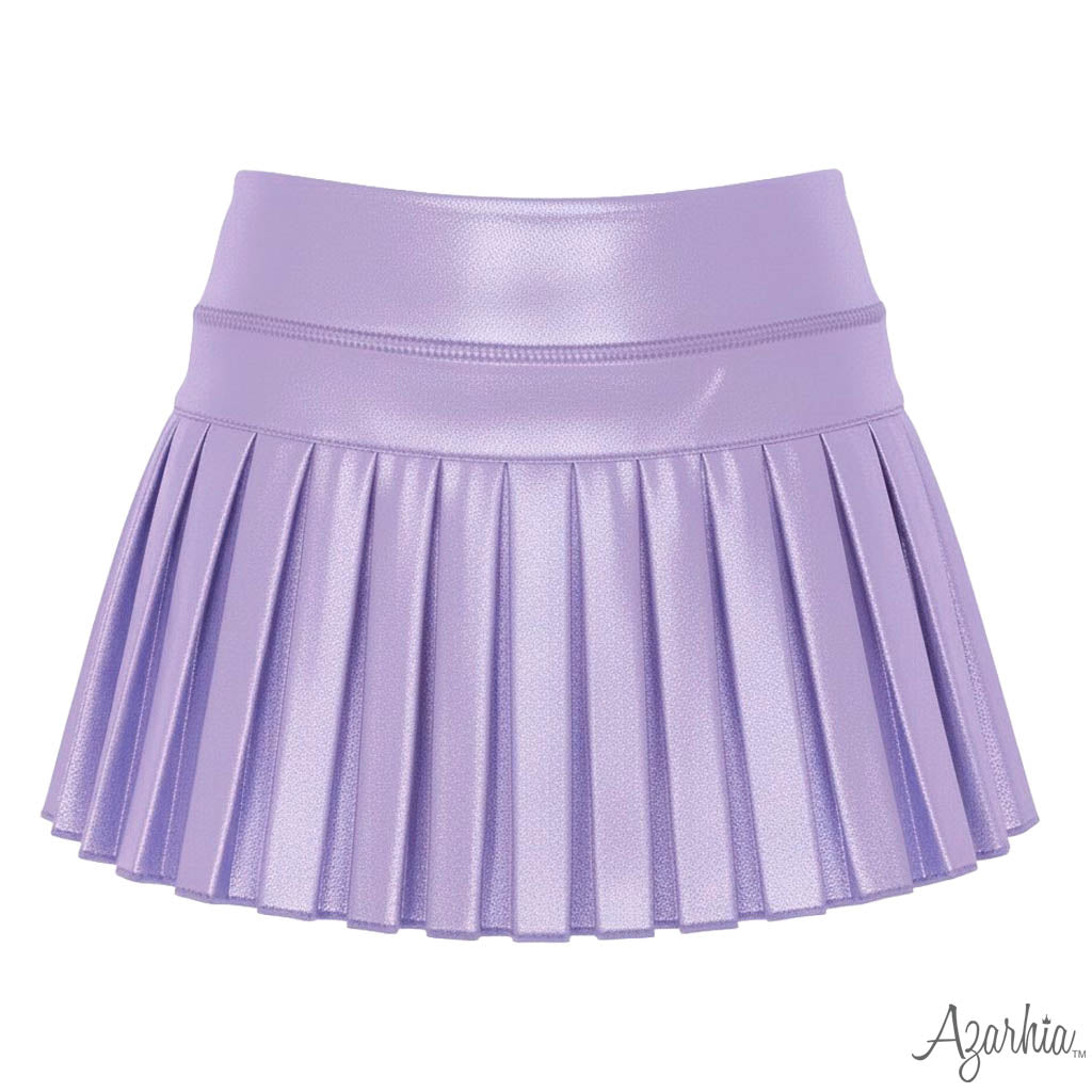 Lavender Shimmer Mini Pleated Skort – Azarhia
