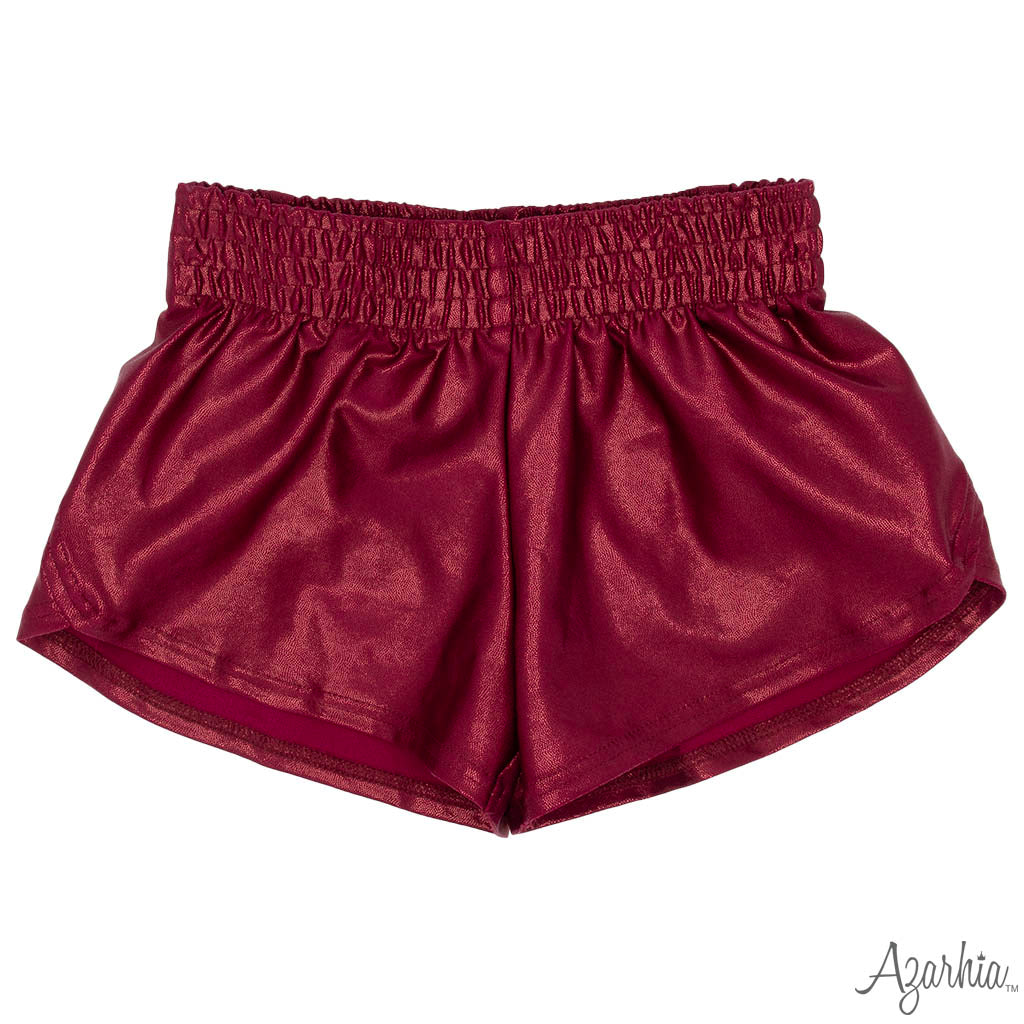 Shimmer Ruffle Sleeve Sequin Cheer in Maroon