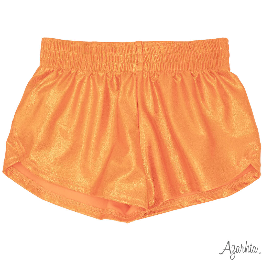 Shimmer Ruffle Sleeve Sequin Cheer in Orange
