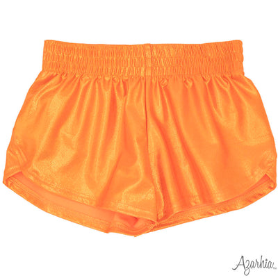 Shimmer Ruffle Sleeve Sequin Cheer in Orange
